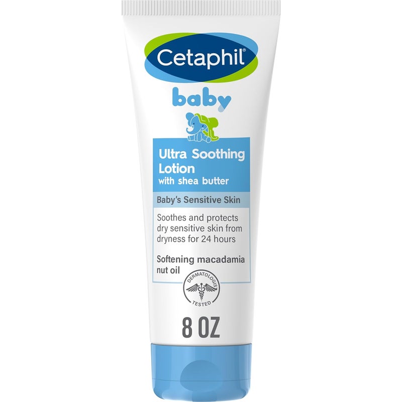 Cetaphil Baby Ultra Soothing Lotion with Shea Butter Moisturize and Soothe Dry Skin8 oz - Image 1
