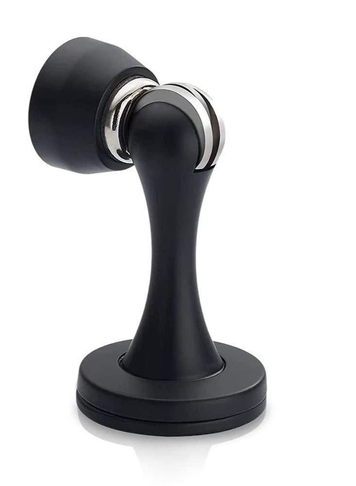 Captaintech Magnetic Door Stops Door Stopper Stainless Steel Magnetic Doorstop Brushed Satin Nickel, Black Wall Floor Mounted Door Holder Door Catch for Bedroom Bathroom Kitchen Home Office - Image 1