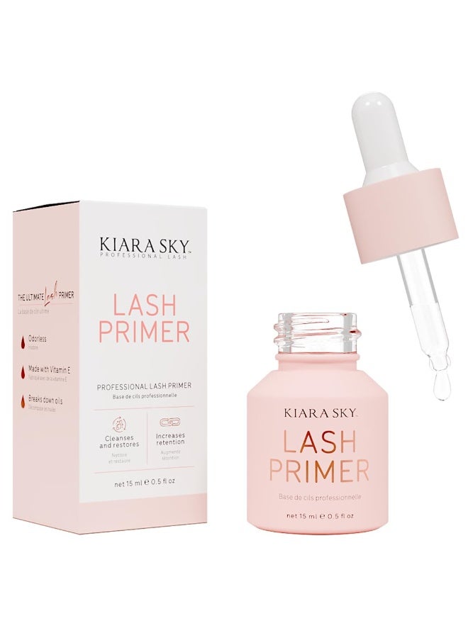 KIARA SKY KIARA SKY LASH Lash Primer for Eyelash Extensions with Dropper | Odorless Pre-treatment Infused with Vitamin E | Remove Oils & Proteins | Increase Adhesive Bonding Power | Professional Use Only 15ml - Image 1
