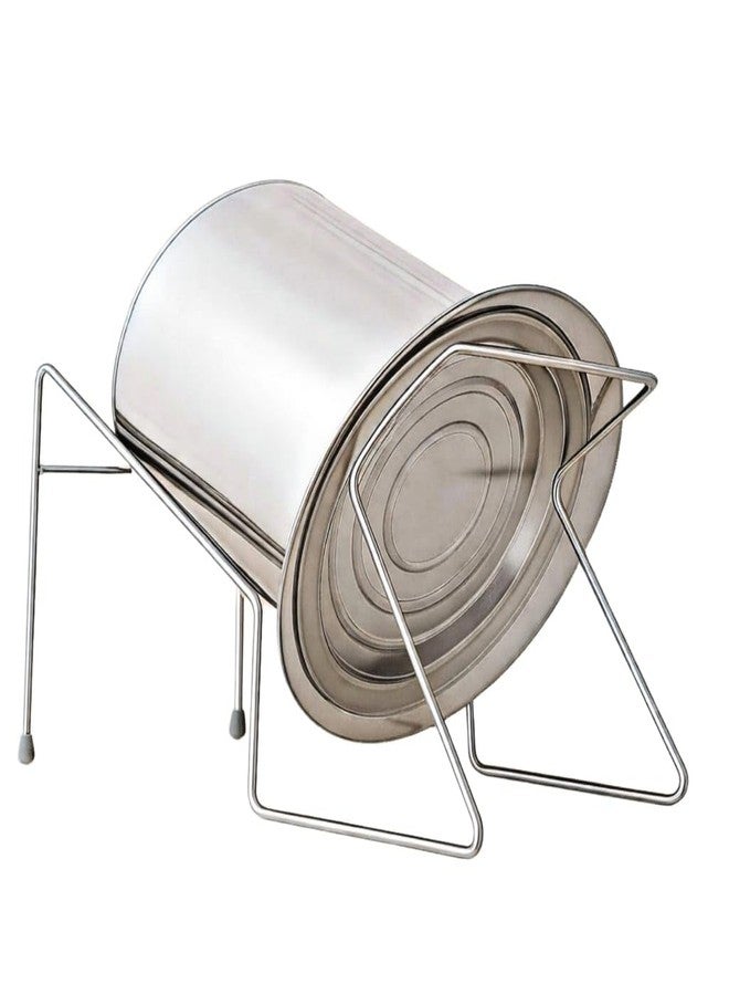 GLOCY Handsfree Rice Pot Drainer Stand, Stainless Steel, Multiple Grain Water Drainer For Rice,Fruits,Noodles,Pasta,Beans And Vegetables - Image 1