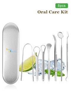 Super ZYouth 8-Piece Tongue Scraper Set Tongue Cleaner for Oral Cleaning Reduce Bad Breath and Fresh Breath with Stainless Steel Box  - Image 1