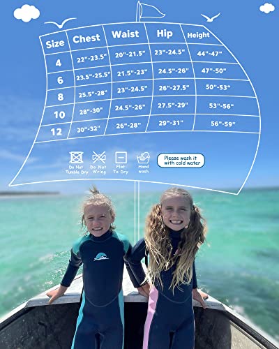 XUKER Kids Wetsuit for Boys Girls Toddlers, 3mm Wetsuit Back Zip Neoprene Thermal Full Body Wetsuits for Youth Teens Scuba Dive Swimming Boating Snorkeling - Image 2