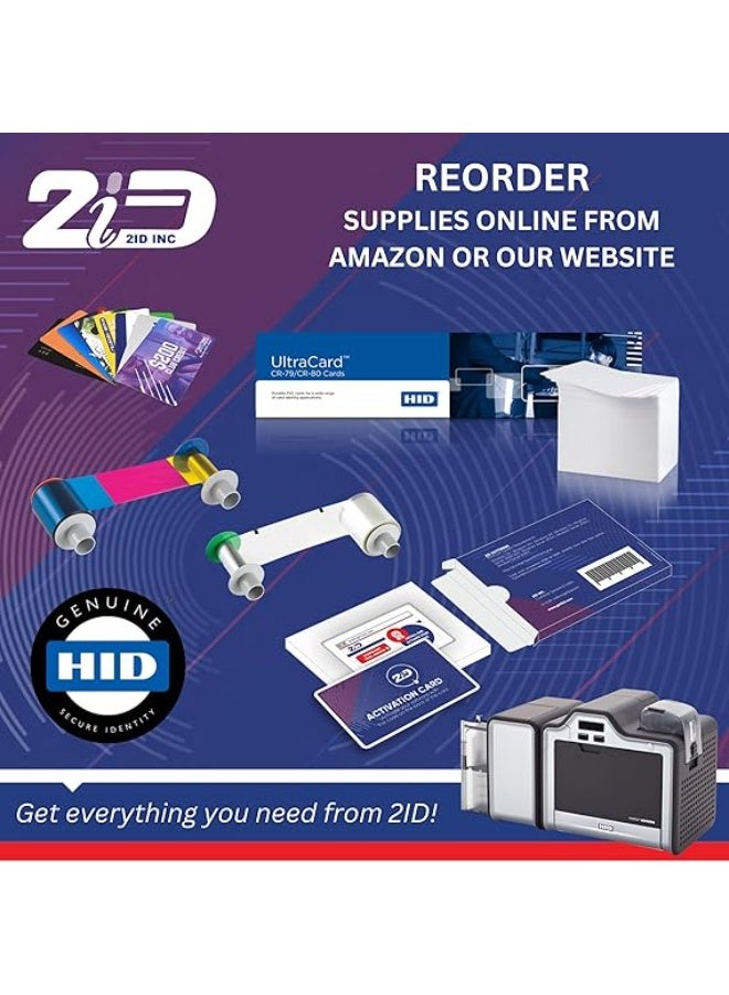 Fargo 2ID - Fargo 084500 - HID Fargo HDP5000/HDP5000e Re-Transfer Film, 1500 Prints | High Capacity - Prints Up to 1,500 Images Per Roll | Compatible with HDP5000 / HDP5000e and HDPii Card Printers - Image 5