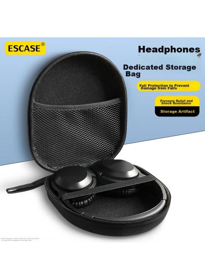 ESCASE Escase Earphone Storage Box, Data Cable Charger Usb Drive Card Reader Headphone U-slot Memory Card Storage Bag, Portable Compact Travel Bluetooth Earphone Case, Shock-proof And Stress-relieving  - Image 1