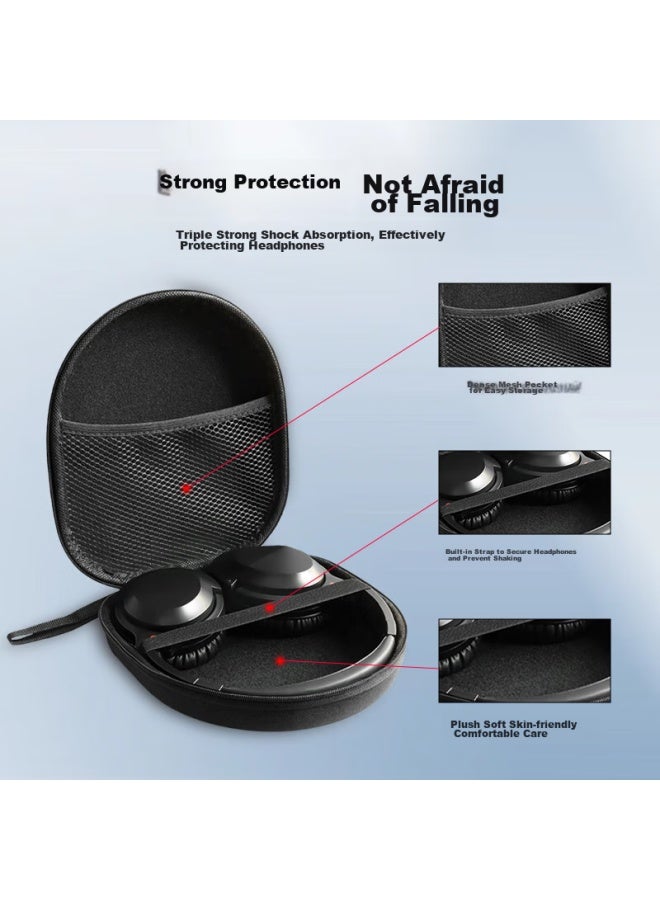 ESCASE Escase Earphone Storage Box, Data Cable Charger Usb Drive Card Reader Headphone U-slot Memory Card Storage Bag, Portable Compact Travel Bluetooth Earphone Case, Shock-proof And Stress-relieving  - Image 4