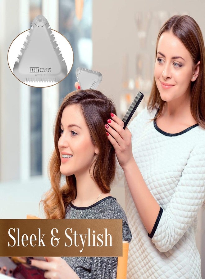 FACON Facón Razor Comb for Hair Cutting - Professional Hair Cutting Comb Kit with 13 Replacement Blades, Double Edge Shaper for Salon & Home, Premium Styling Thinning Texturizing Split Ends Trimming Razor - Image 3