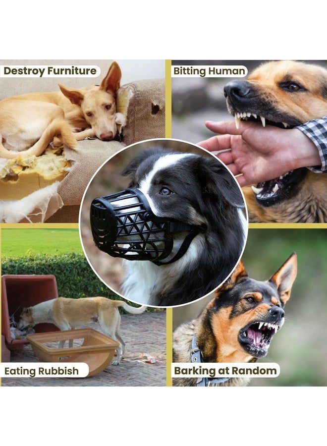 Trixie Plastic Enclosed Dog Muzzle | Made With Durable Plastic Material, Lightweight And Fully Adjustable | Helps Protect Your Dog And The Surroundings - Black, 26 Cm M-L - Image 4