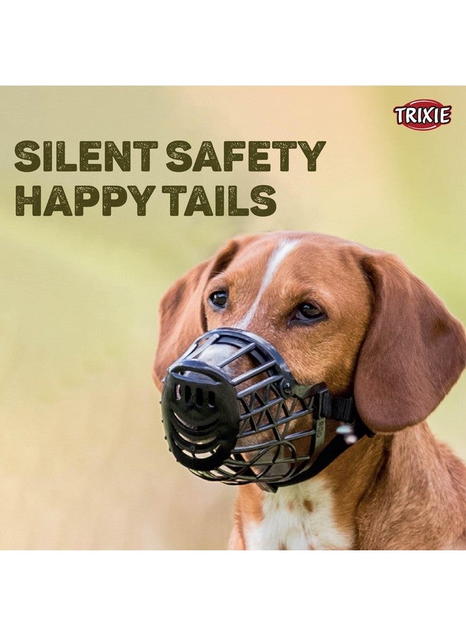 Trixie Plastic Enclosed Dog Muzzle | Made With Durable Plastic Material, Lightweight And Fully Adjustable | Helps Protect Your Dog And The Surroundings - Black, 26 Cm M-L - Image 5
