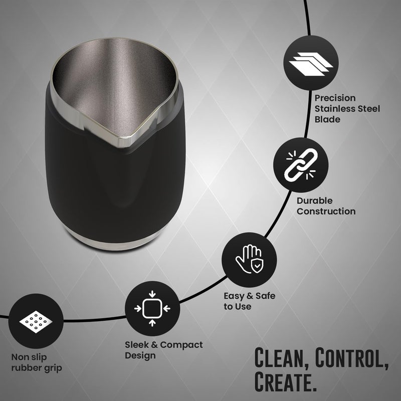 Rattleware Handle Free Stainless Steel Macchiato Pitcher - 12 Oz Steaming and Frothing Pitcher for Home and Commercial Use - Image 5