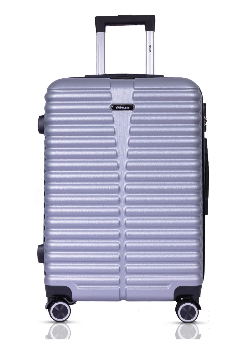 MNUK Destiny Set of 3 Luggage | Hardside Soft Handle Trolley with TSA Lock |Double 360° 4 Wheeler| Cabin-20 Inch, Medium- 24 Inch, Large-28 Inch| Silver