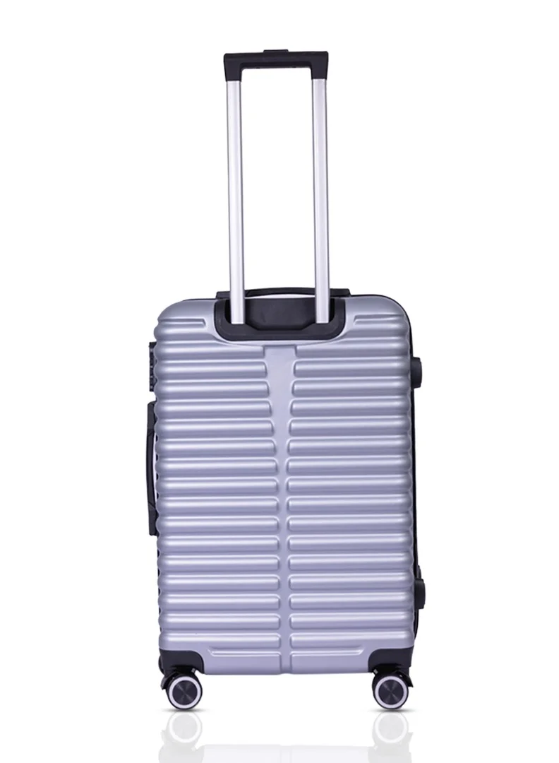 MNUK Destiny Set of 3 Luggage | Hardside Soft Handle Trolley with TSA Lock |Double 360° 4 Wheeler| Cabin-20 Inch, Medium- 24 Inch, Large-28 Inch| Silver