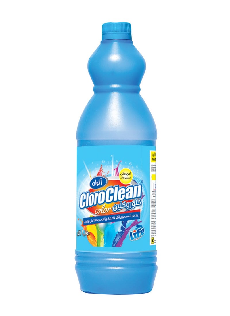 CLOROCLEAN CloroClean, Liquid Chlorine for Colored Clothes 1.150 LT, Blue 