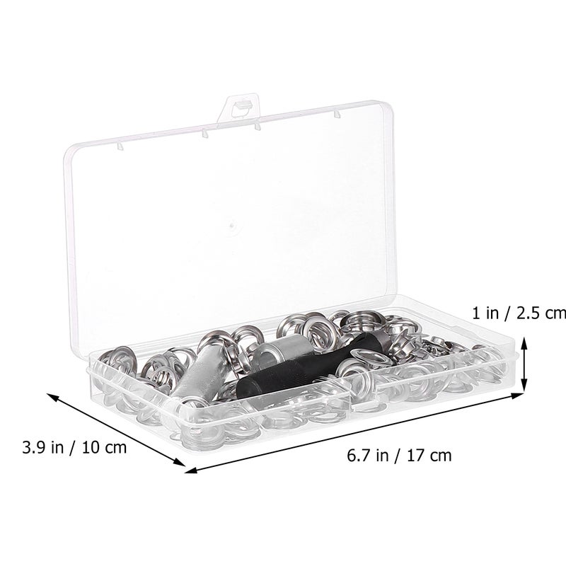100 Pcs Grommet Tool Kit with Installation Tools for Fabric Canvas Clothing - Image 1