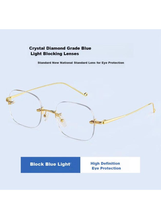 VEGOOS Weigushi Anti-blue Light And Anti-radiation Gl, Frameless, For Men And Women, Computer And Phone Eye Protection, Non-prescription Gl Frame 56003 - Image 2