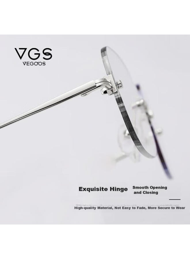 VEGOOS Weigushi Anti-blue Light And Anti-radiation Gl, Frameless, For Men And Women, Computer And Phone Eye Protection, Non-prescription Gl Frame 56003 - Image 5