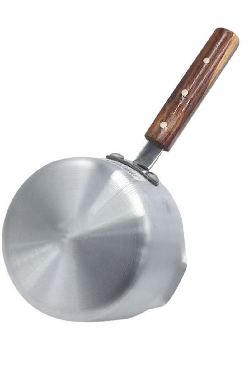 شاين طقم وعاء غلاية حليب من الألومنيوم بمسكة خشب مكون من 3 قطع بمقاس - Image 4