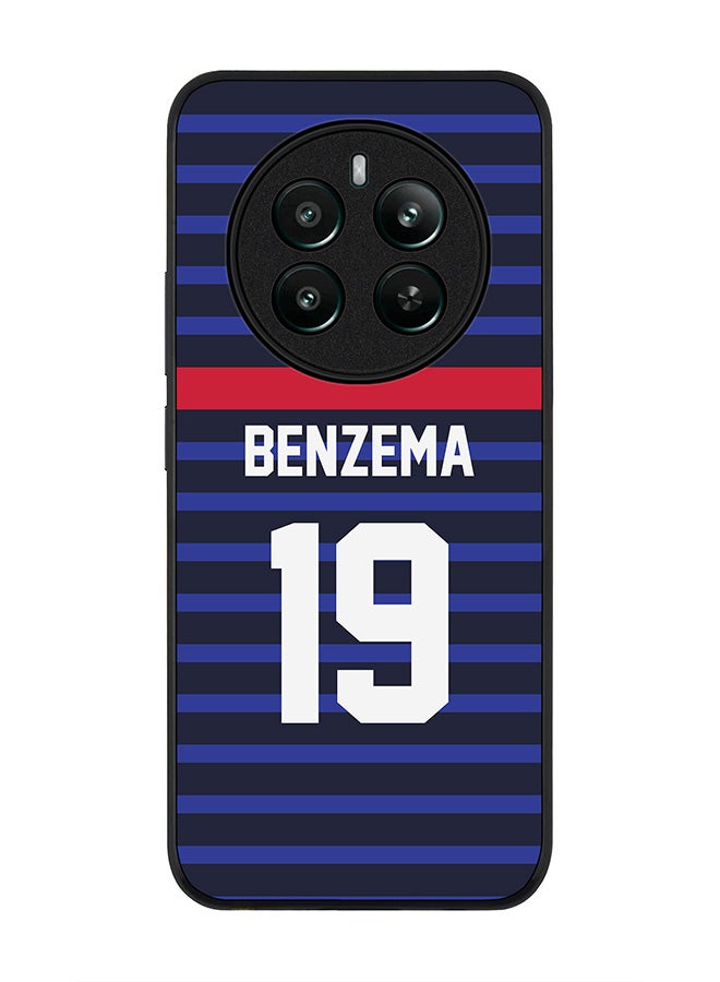 Stylizedd Rugged Black edge case for Realme 12 Plus 5G / Realme 12 4G, Slim fit Case Flexible TPU Gel Thin Cover - Football Team - France, Player Name - Benzema - Image 1