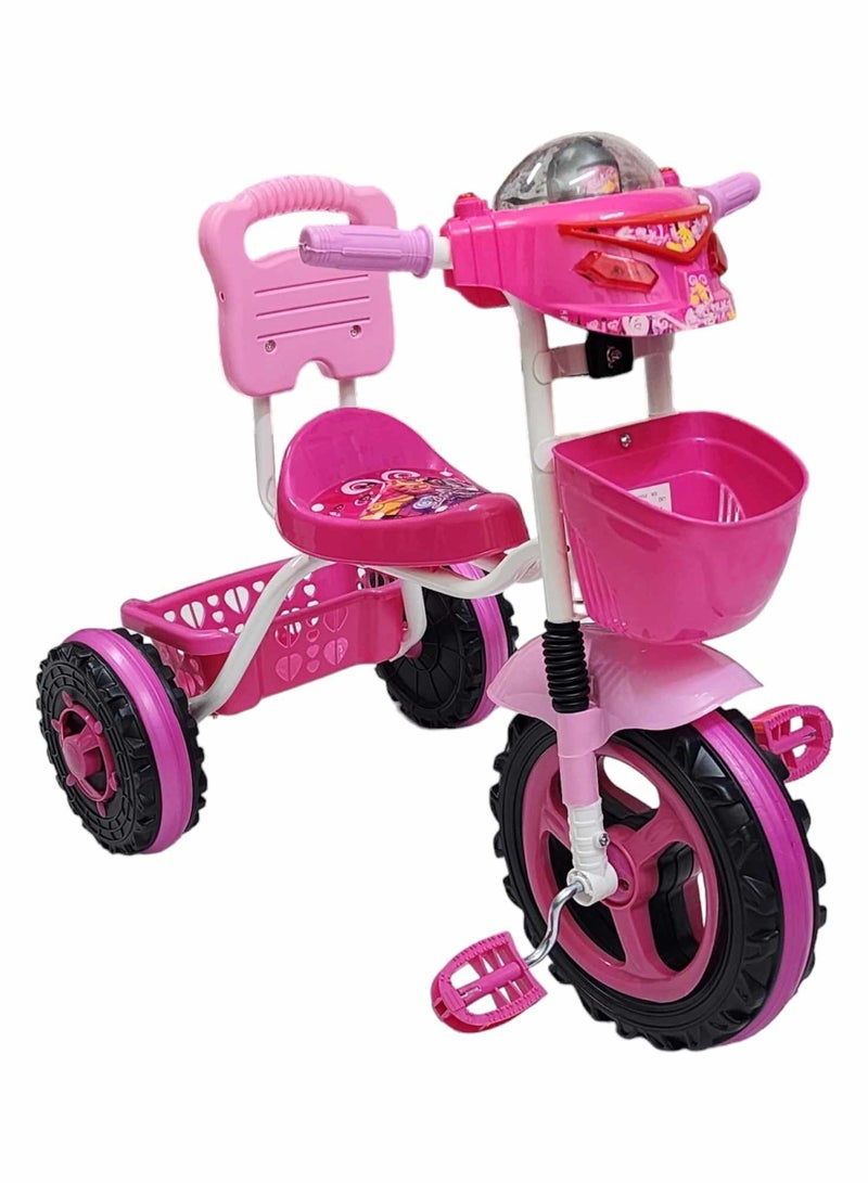 BABYCARA Comfortable Seat Plastic Basket Tricycle With Non-Slip Grips For Kids  - Image 1