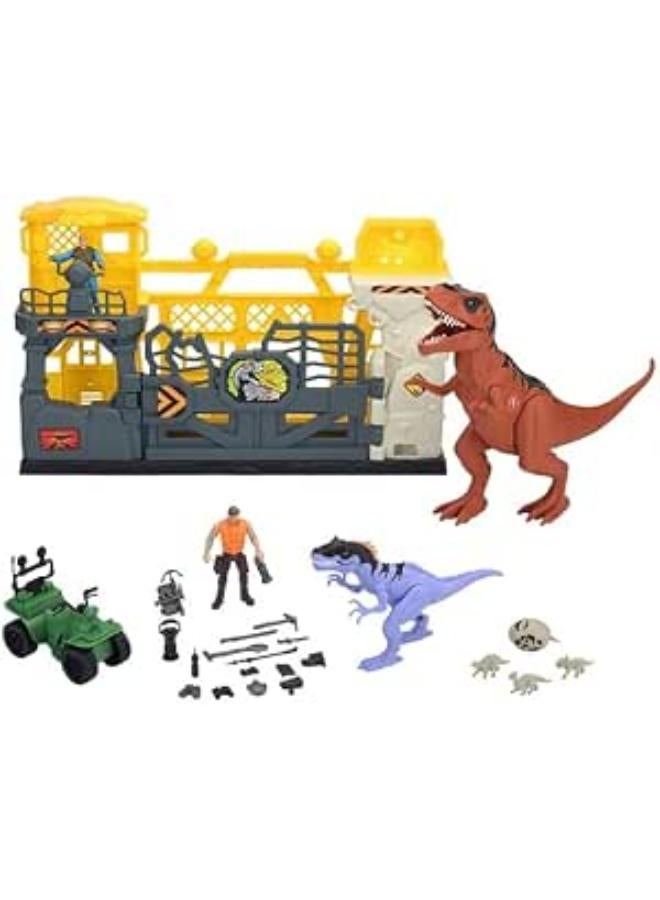 Dino Valley Dinosaur with Bridge and Large Set of Accessories by Dino Valley with Many Buttons All Hinges Movable and LED Lighting and Huge Sound-4- GTG TOYS