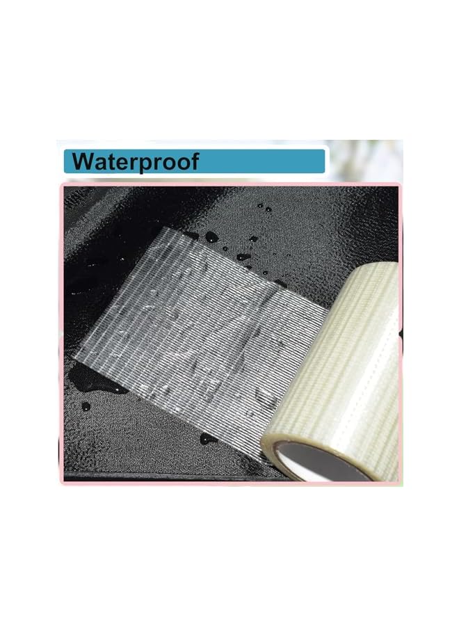 PROMASS promass RV Awning Repair Tape 39 feet x 3.1 Inch Reinforced Fiberglass Repair Tape Waterproof Tent Repair Tape Strong Stick Boat Covers Canvas Repair Kit (HL- MESHTAPE2)  - Image 5