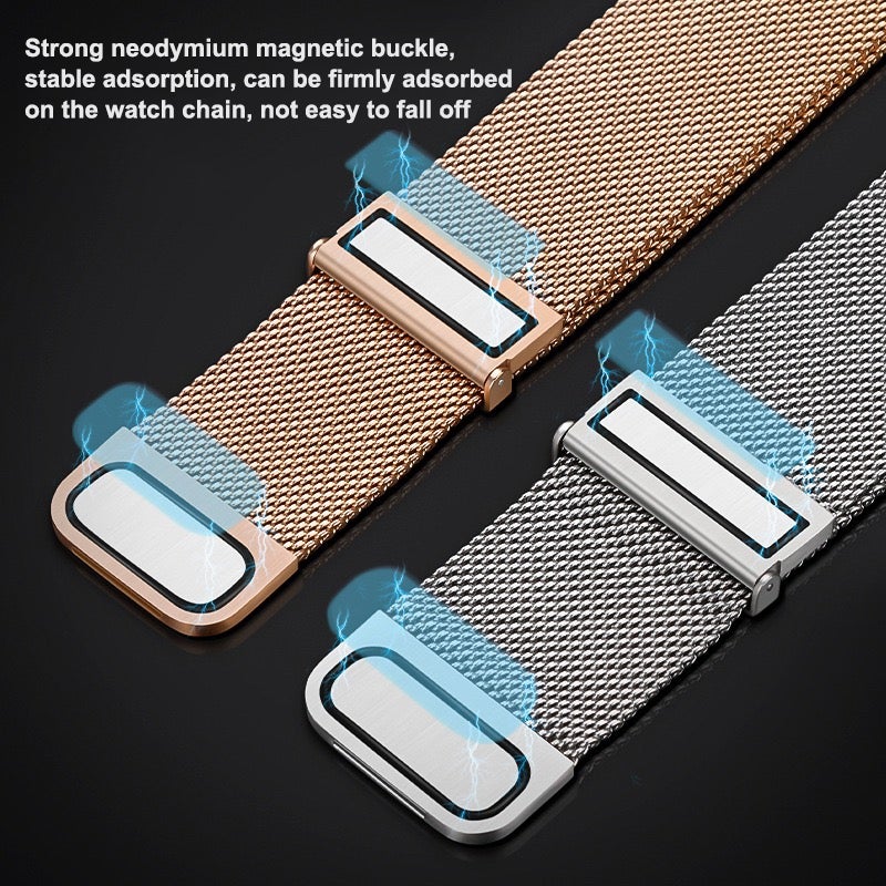 erorex For Huawei Watch Gt5 41Mm Daul-Section Magnetic Milan Steel Mesh Watch Band(Rose Gold) - Image 3