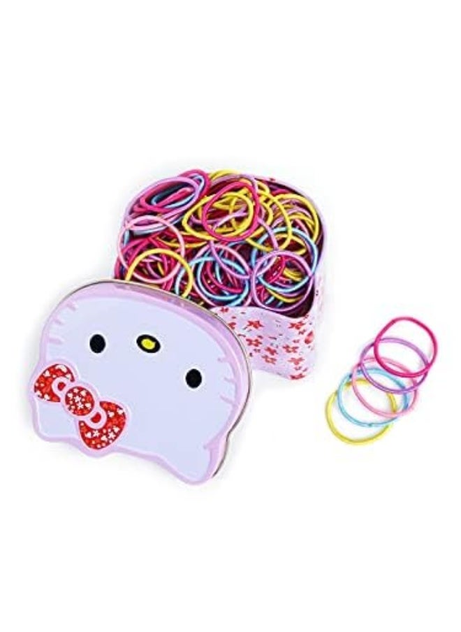 Rubber Bands for Kids Girls Multicolor Rubberbands Small Pony Holders with Kitty Tin Storage Box for Girls and Kids(Pack of 200 Pcs) - pzsku/Z3DC0CC0F7EB44D2AFFE9Z/45/_/1729064120/e3bb964f-a9bf-4c56-986a-27833d7c8a23