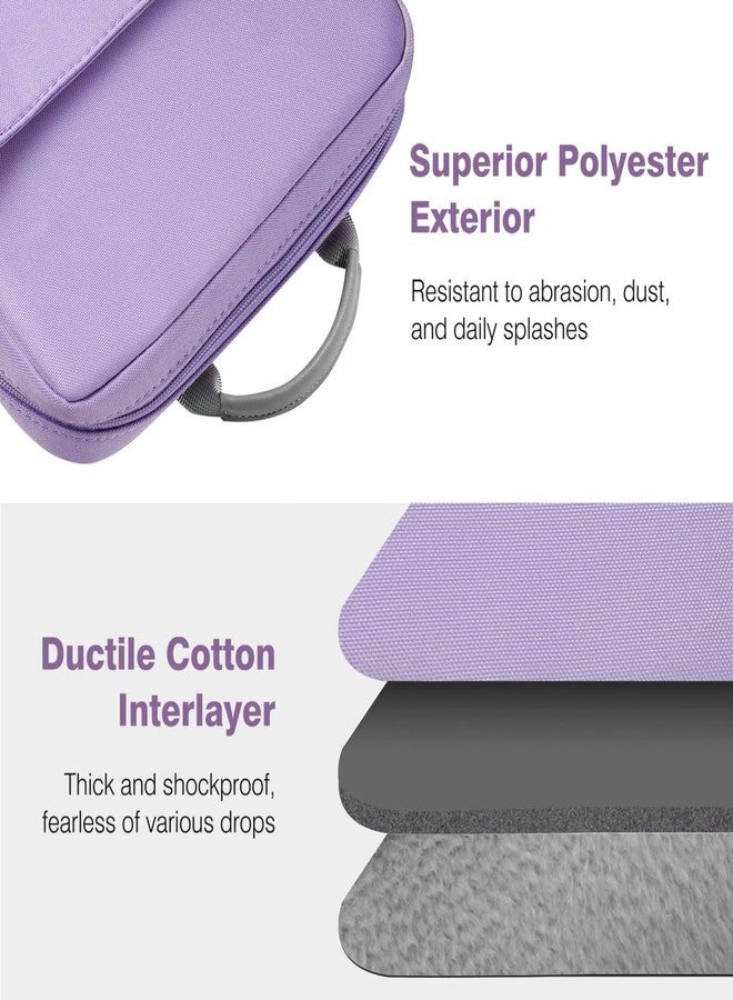 Dadanism 9-11" Tablet Sleeve Shoulder Bag Carrying Case with Handle for iPad 9/8/7th 10.2, iPad Pro 11 M4 M2, iPad Air 11", iPad Air 5/4 10.9, iPad 10th Gen 10.9, Galaxy Tab A9+/S9 FE, Grey Purple - Image 5