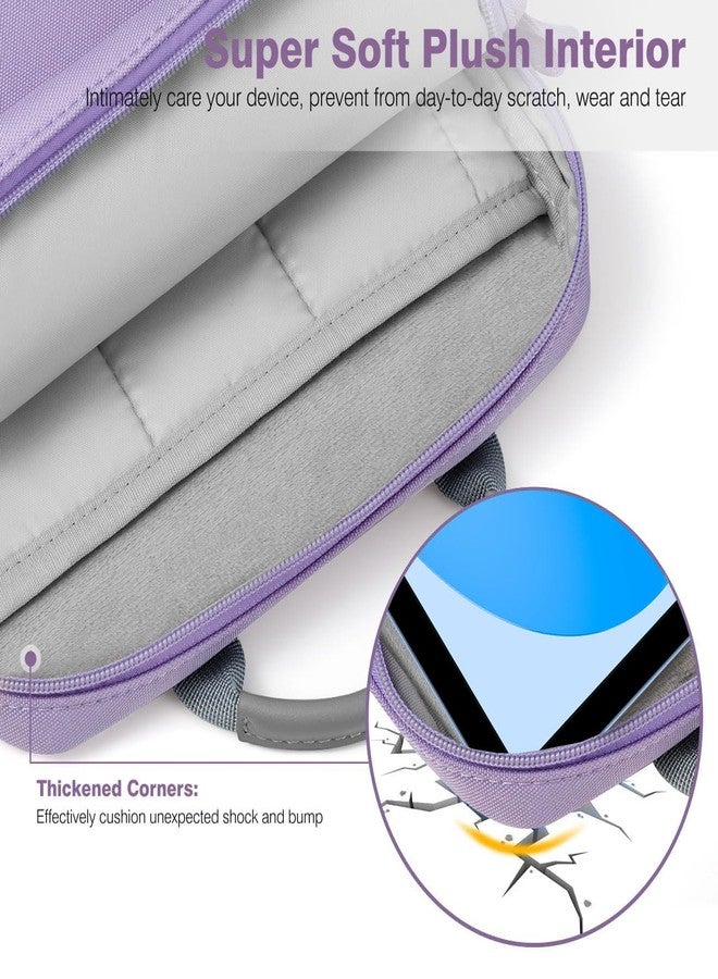 Dadanism 9-11" Tablet Sleeve Shoulder Bag Carrying Case with Handle for iPad 9/8/7th 10.2, iPad Pro 11 M4 M2, iPad Air 11", iPad Air 5/4 10.9, iPad 10th Gen 10.9, Galaxy Tab A9+/S9 FE, Grey Purple - Image 4