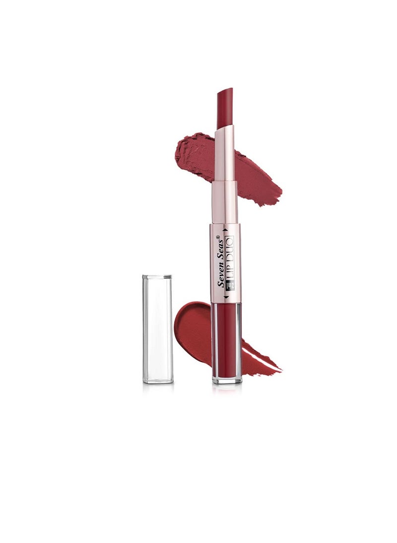 Seven Seas - Seven Seas Lip Duo 2 In 1 Lipstick Matte Finish 2 in 1 Duo Liquid Lipstick with Matte Finish and Moisturizing Gloss  RoseBud Cherry - Image 1