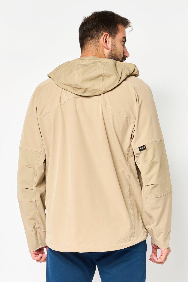 Nike جاكيت خارجي بغطاء رأس بأكمام طويلة فضفاضة للرجال من ACG Sun Farer x Nike، تان - Image 3