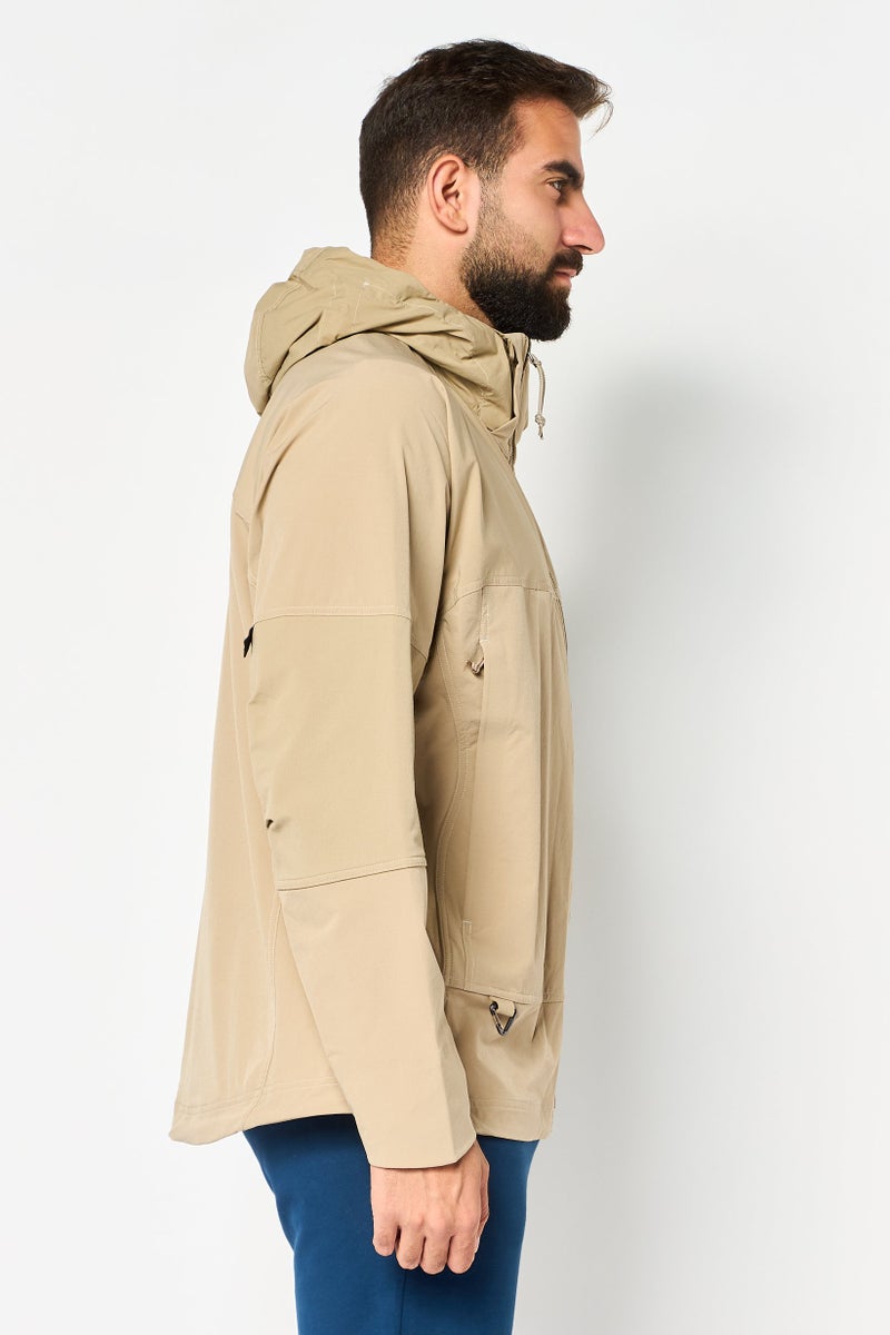 Nike جاكيت خارجي بغطاء رأس بأكمام طويلة فضفاضة للرجال من ACG Sun Farer x Nike، تان - Image 2