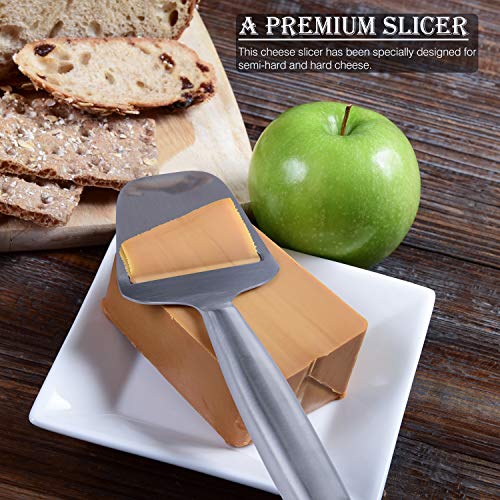 WoneNice Cheese Knives and Slate Markers Set, Collection Cheese Knife Gifts Set with 3 Long Handle Cheese Knife & Cheese Slicer For All Types of Cheese - Image 5