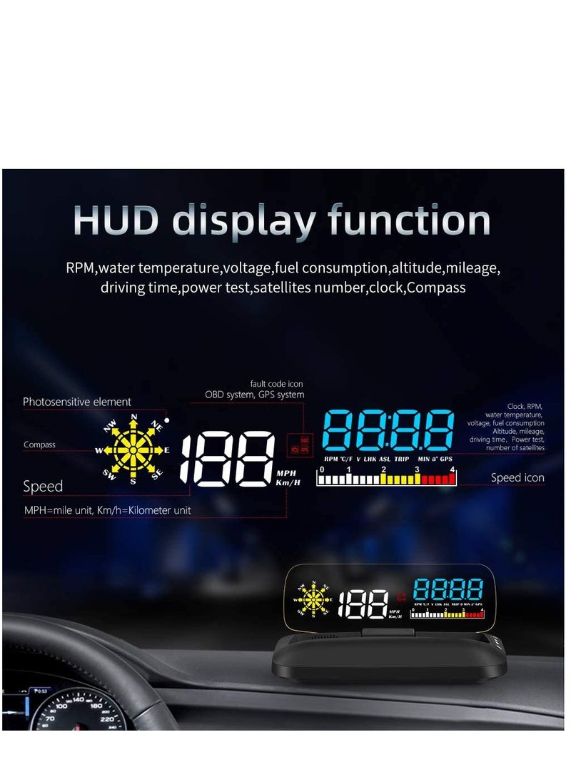 جولف لينك - GULFLINK شاشة عرض رأسية (HUD) عداد سرعة السيارة C5 - Image 1
