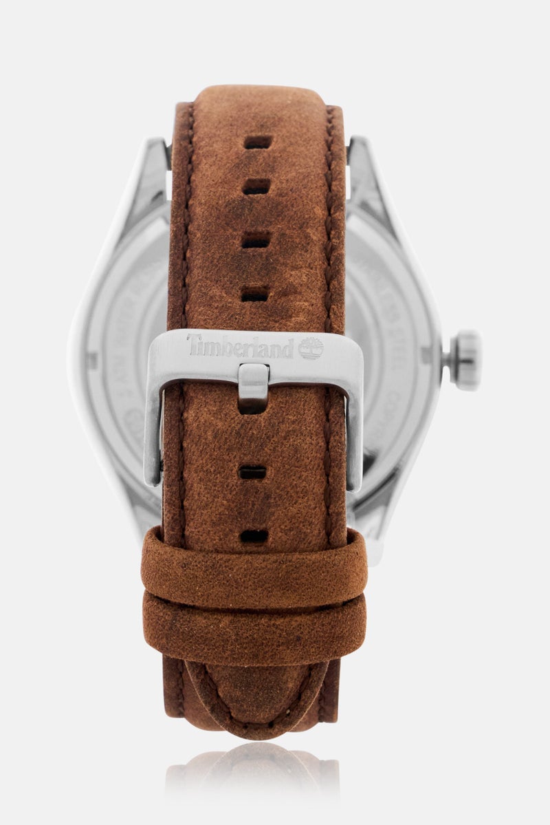 Timberland Men TDWGB0010501 Leather Analog Watch 46 mm, Brown  - Image 5