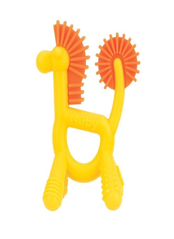 Nuby Nuby Silicone Geo Zoos Teether - Giraffe Teething Toy for Babies 3+ Months - Soothes and Massages Sore Gums  - Image 2
