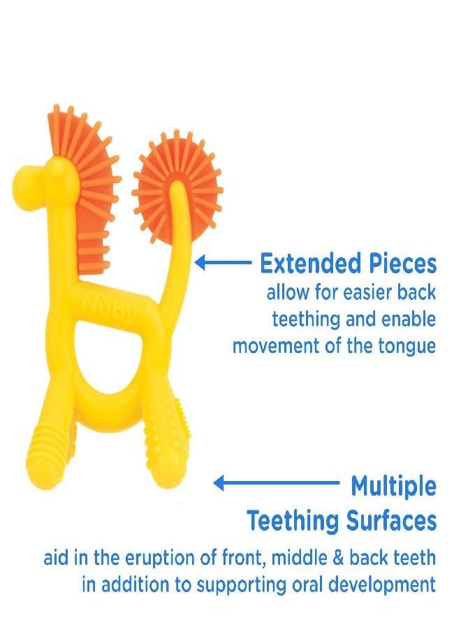 Nuby Nuby Silicone Geo Zoos Teether - Giraffe Teething Toy for Babies 3+ Months - Soothes and Massages Sore Gums  - Image 4
