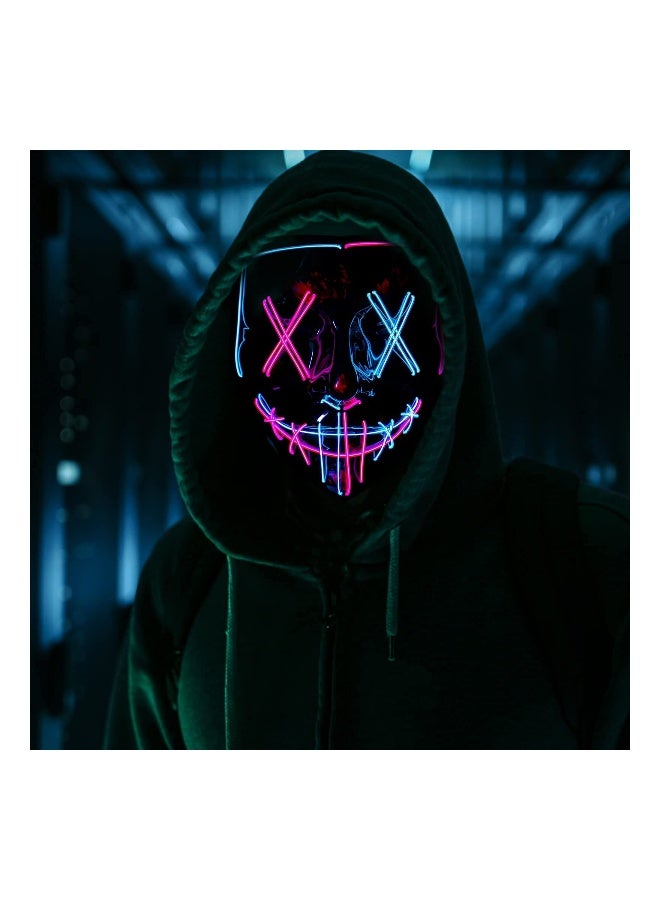 Party LED Masks, SYOSI Mask, Scary Mask, LED Lighted Face Transforming Mask, Mask Neon Horror Fun Costume Child Adult Fancy Dress for Carnivals, Masquerades and Cosplay Costume Parties  - Image 3