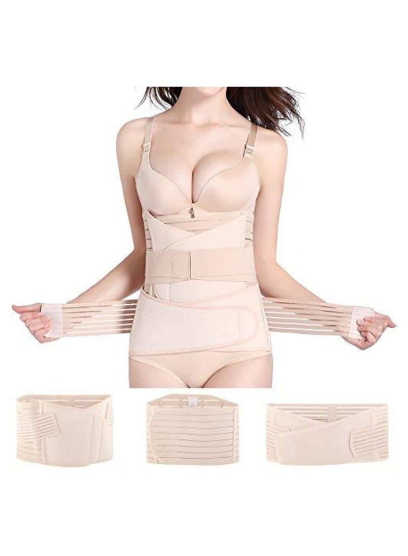 3 in 1 Postpartum Girdle Support Recovery Belly Band Corset Wrap Body Shaper for After Birth Postnatal C-Section Waist Pelvis Shapewear - Image 1