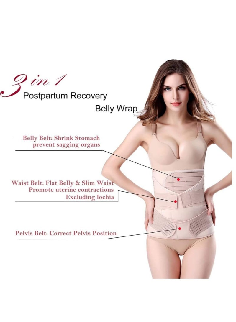 3 in 1 Postpartum Girdle Support Recovery Belly Band Corset Wrap Body Shaper for After Birth Postnatal C-Section Waist Pelvis Shapewear - Image 3