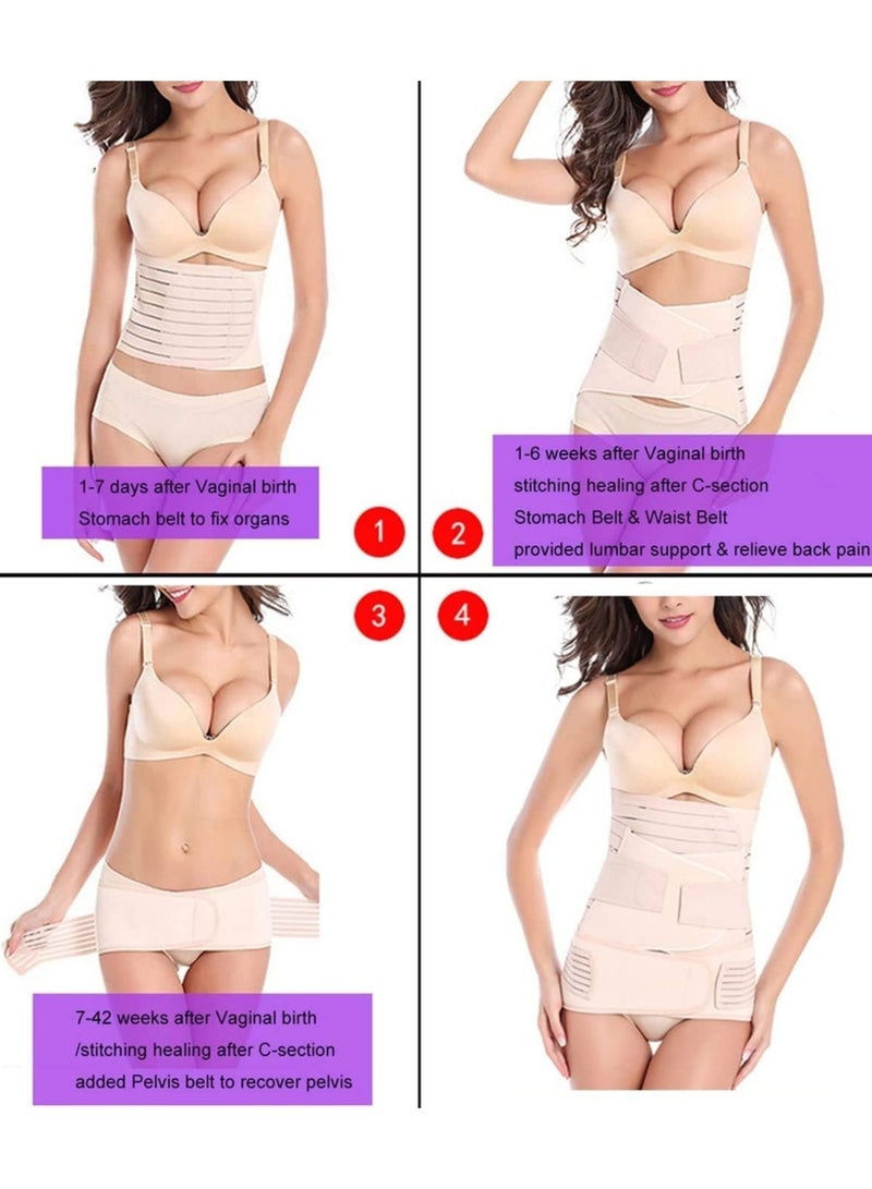 3 in 1 Postpartum Girdle Support Recovery Belly Band Corset Wrap Body Shaper for After Birth Postnatal C-Section Waist Pelvis Shapewear - Image 5