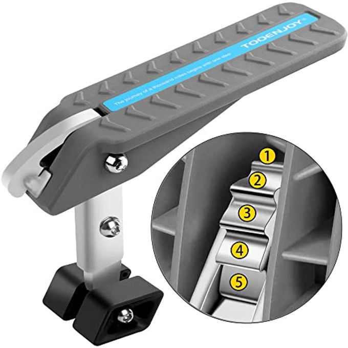 TOOENJOY Universal Car Door Step With 5 Gear Adjustment/No Assembly, Easy Access To Rooftop With Both Feet - Image 1