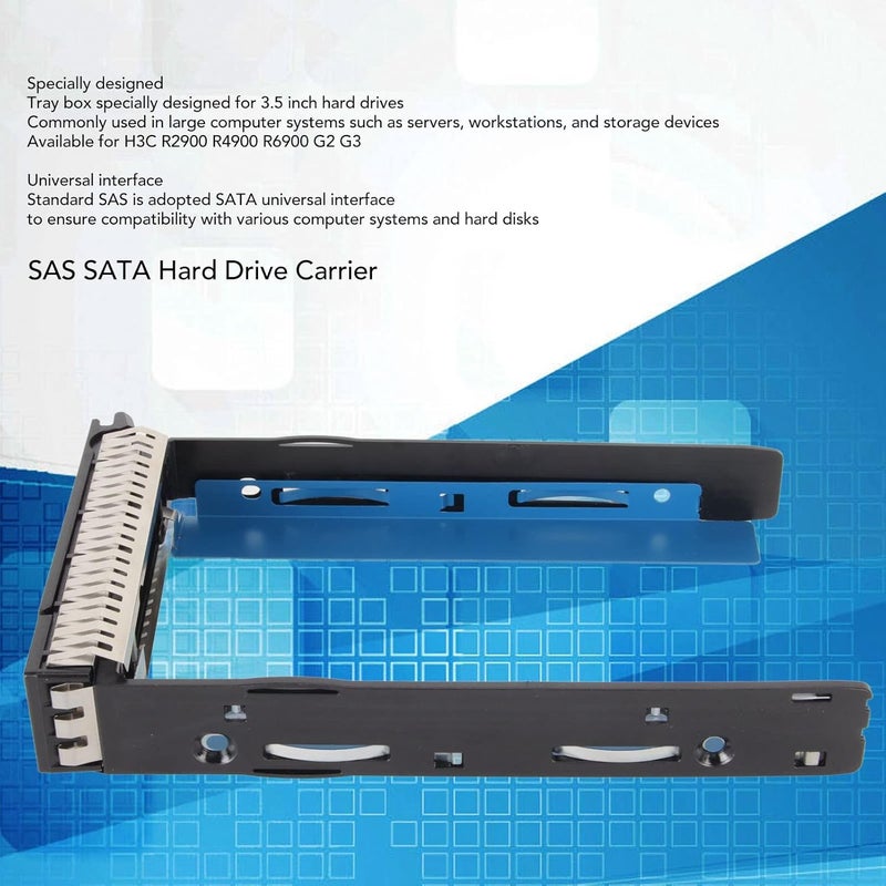 حامل القرص الصلب SAS SATA، صينية قرص صلب عالمية بحجم 3.5 بوصة مزودة بفتحات تبريد وآلية قفل، متوافقة مع خوادم H3C R2900 R4900 R6900 G2 G3 - Image 3