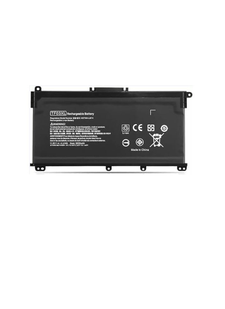 Generic - TF03xl Laptop Battery for HP Pavilion X360 and Series - Compatible with 14-bf0xx, 14-bf1xx, 14-bk0xx, 14-bp0xx, 14-cd0xx, 15-cc0xx, 15-cc1xx, 15-cd0xx, - Image 1