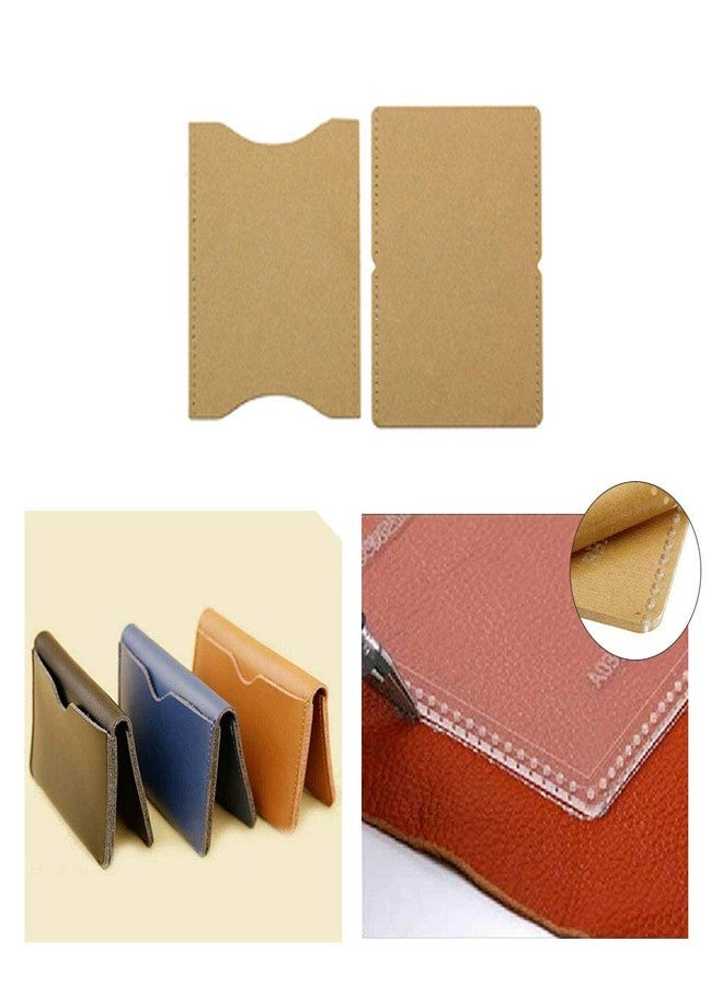 Wixine 1Set Clear Acrylic Template Handcrafting Set for Leather Wallet Bag DIY Craft Tool - Image 1