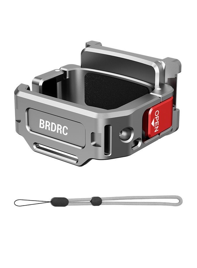 BRDRC Quick Release Expansion Frame for DJI Osmo Pocket 3 – Multi-Functional Camera Mount with Cold Shoe Interface, Sponge Padding, 1/4" Thread Compatibility, and Accessory Support - Image 1