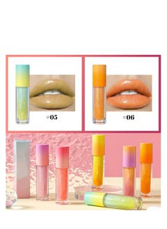 Excefore 6 PCS Long Lasting Lip Oil Light Lipgloss Set, Glitter Liquid Lip Gloss, Non Sticky, Hydrating Lip Oils With a High Shine Glossy Finish  - Image 3