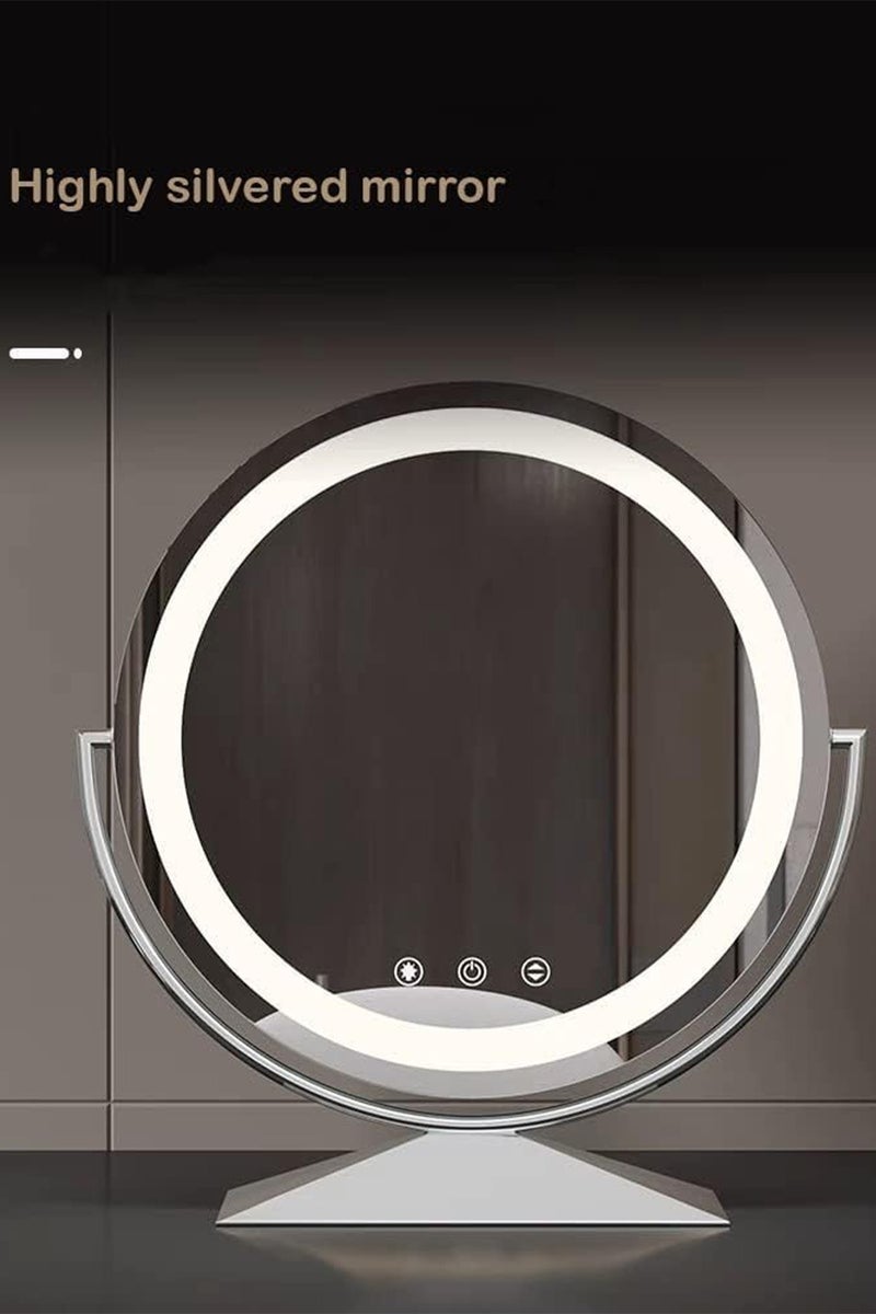 MONOGUE Round Lighted Vanity Mirror with Touch Sensor  3 Lighting Modes & Adjustable Brightness - Image 3