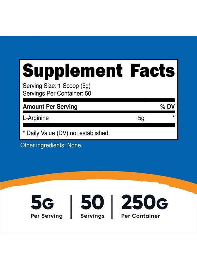 Nutricost Unflavored L-Arginine Powder 250g