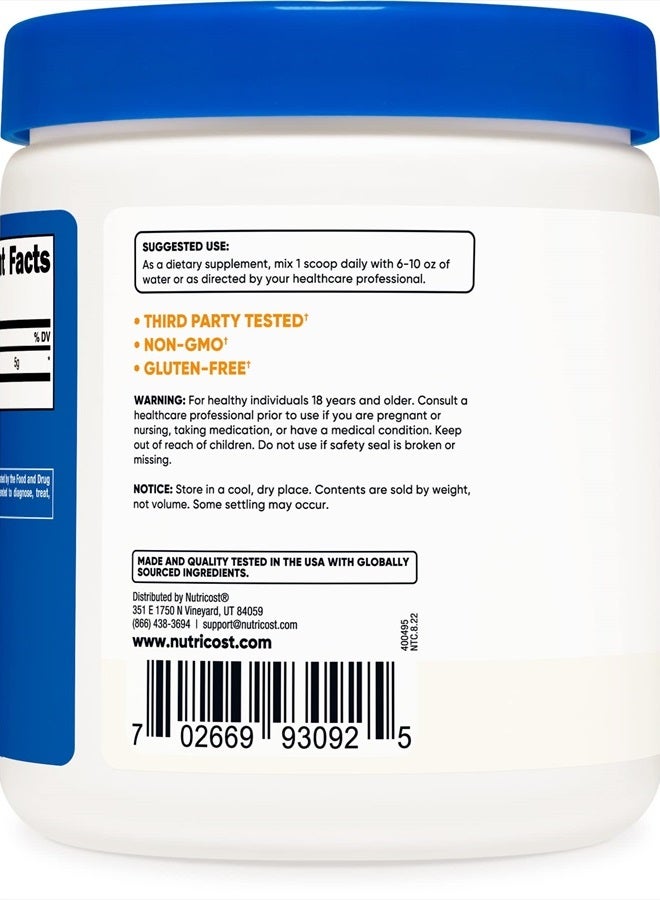 Nutricost Unflavored L-Arginine Powder 250g