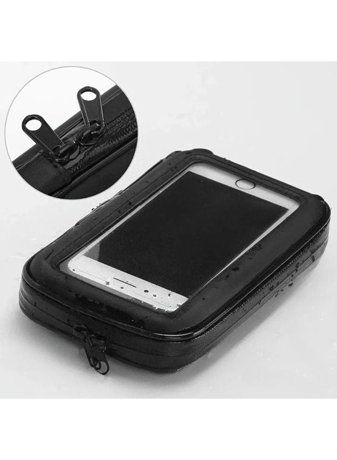 Motorcycle Handlebar Phone Mount 360 Rotation Rain Cover XL TPU Material 1pc - Image 4